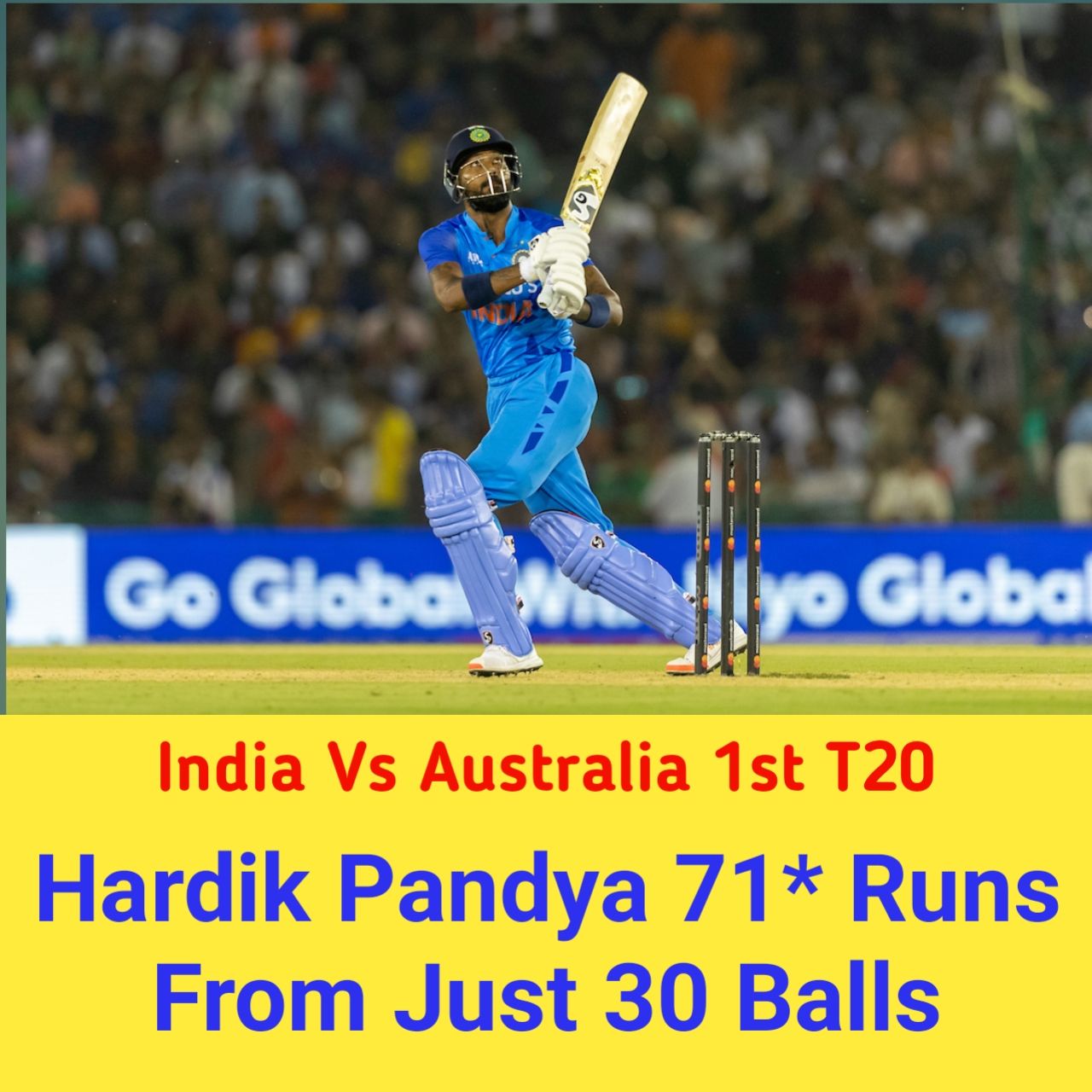 Ind Vs Aus: Hardik Pandya 71 Not Out Just 30 Balls